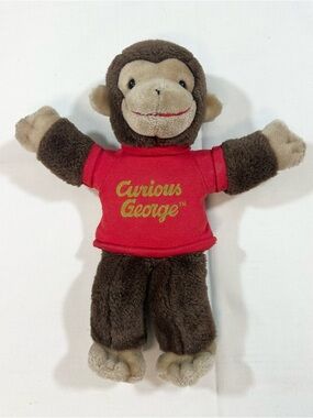 Vintage Gund Curious George Plush Hand Puppet Baby Monkey Toy 13” Kidcore